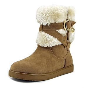 Guess Alixa Fuzzy Lined Pull On Short Winter Boots